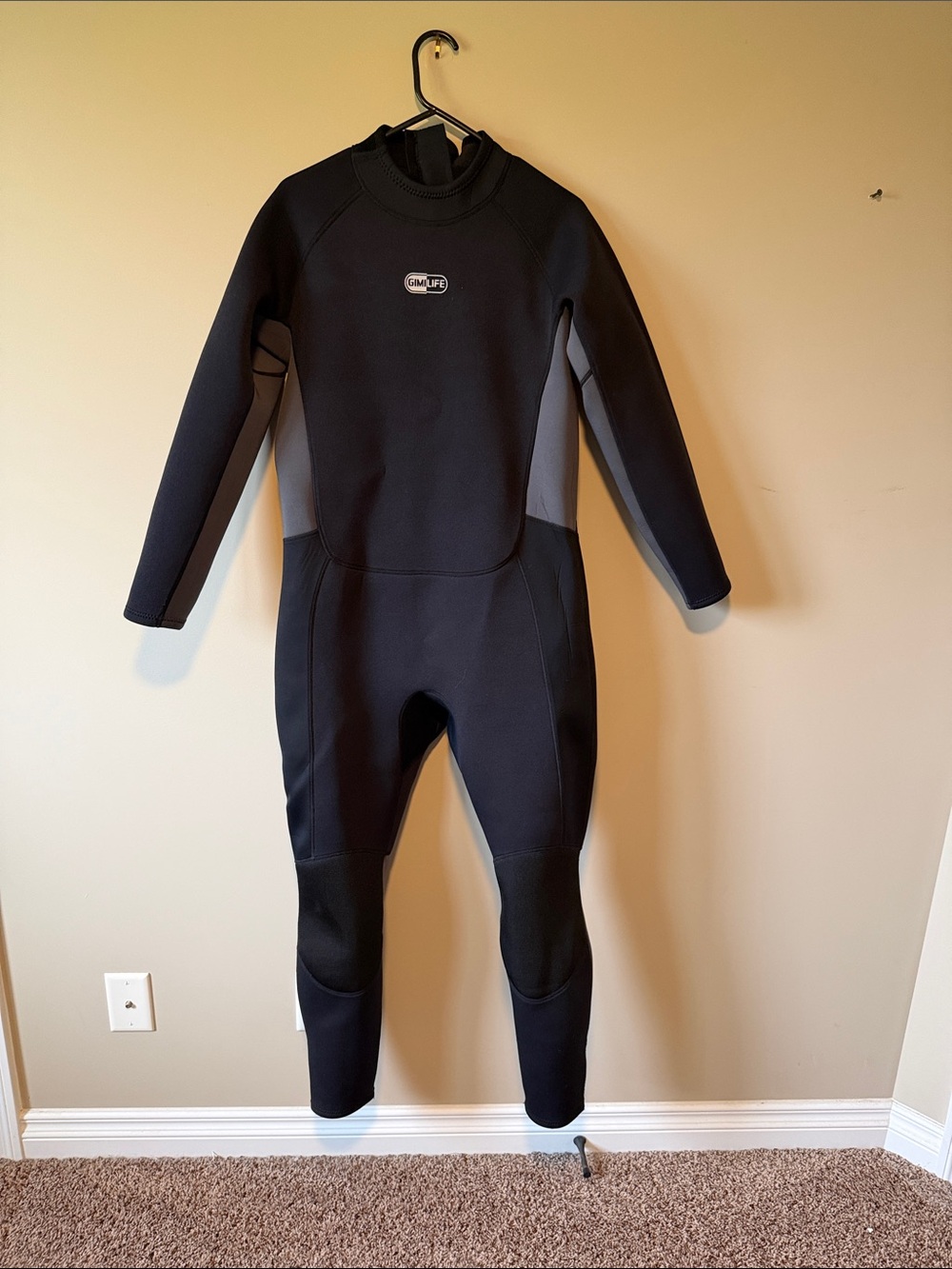 Gimilife 3mm Neoprene Full Body Wetsuit - Men's 2XL - Black/Grey